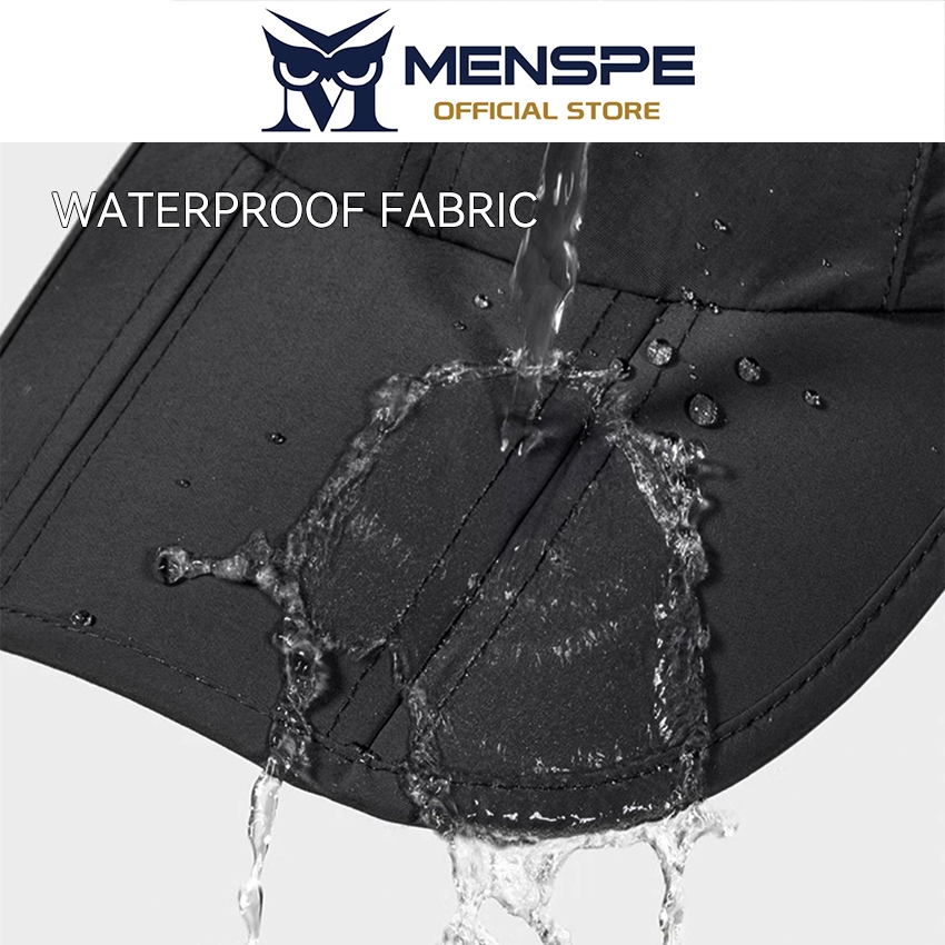 MENSPE หมวกกันแดดแบบพกพาพับเก็บได้ขนาดใหญ่ป้องกันแสงแดดป้องกันรังสียูวีเบสบอลหมวกสำหรับเดินทางกลางแจ้ง - รูปที่ 4