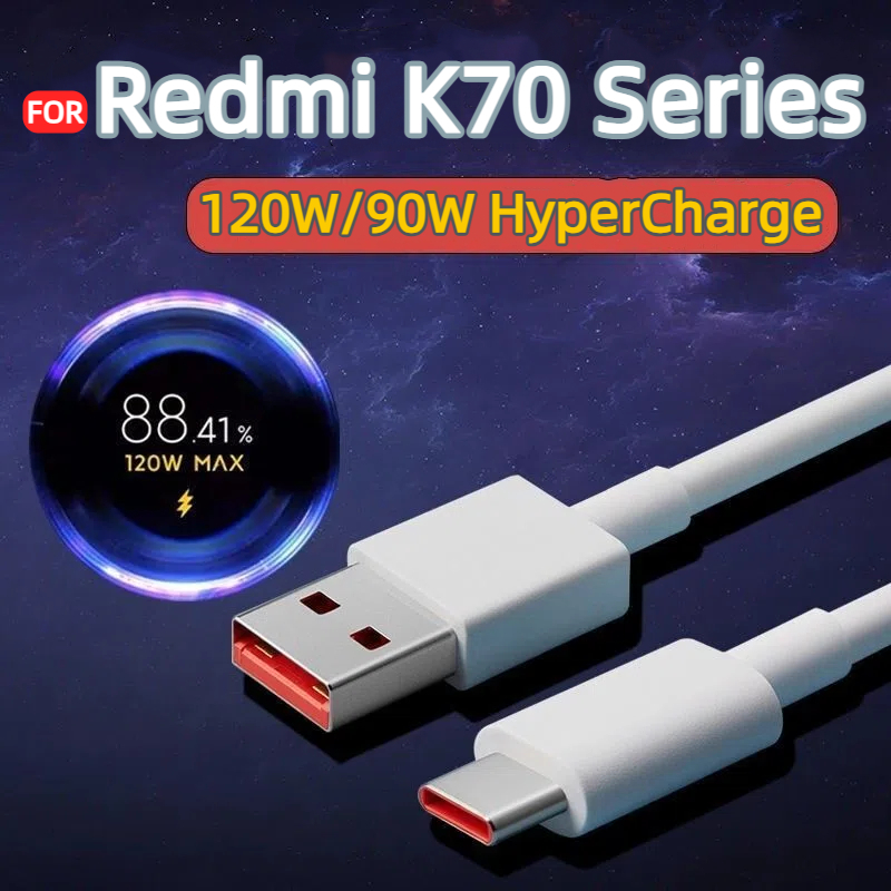 เหมาะสําหรับสายเคเบิลข้อมูล Redmi K70 120w สายชาร์จเร็ว K70E/K70Pro สายชาร์จ Xiaomi 6a TypeC Turbo