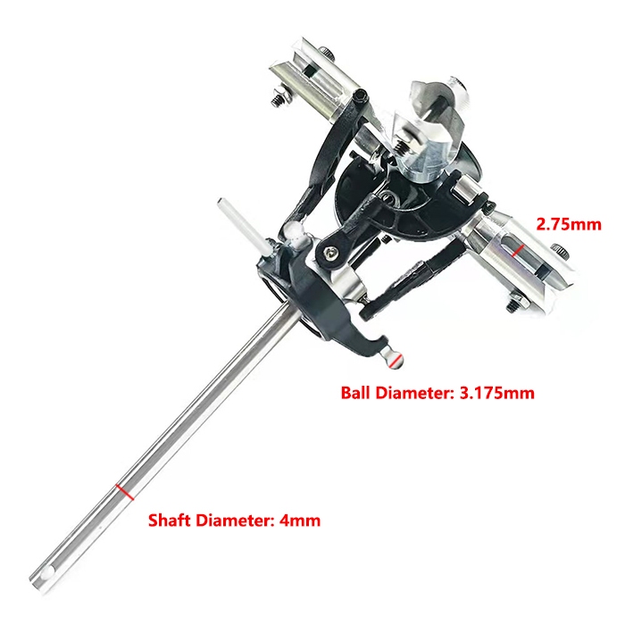 STASRC หัวโรเตอร์เฮลิคอปเตอร์โลหะ 4 ใบมีดเหมาะสําหรับเฮลิคอปเตอร์ Yuxiang F09-H, F09-S, และ Langyu M