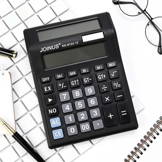 Joinus 8122-12 Dual-Screen 12-Digit เครื่องคิดเลข: Solar & Dual Power, ปุ่มขนาดใหญ่สําหรับสํานักงาน, ขายส่ง, ธุรกิจและการสอบขั้นพื้นฐาน
