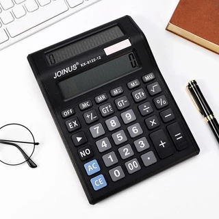 Joinus 8122-12 Dual-Screen 12-Digit เครื่องคิดเลข: Solar & Dual Power, ปุ่มขนาดใหญ่สําหรับสํานักงาน, ขายส่ง, ธุรกิจและการสอบขั้นพื้นฐาน