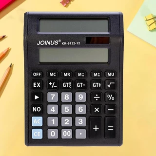 Joinus 8122-12 Dual-Screen 12-Digit เครื่องคิดเลข: Solar & Dual Power, ปุ่มขนาดใหญ่สําหรับสํานักงาน, ขายส่ง, ธุรกิจและการสอบขั้นพื้นฐาน