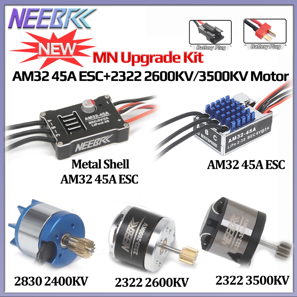 NEEBRC AM32 45A ESC SM3.0/T ปลั๊ก 2322 2600KV/2830KV/3500KV Brushless Outrunner มอเตอร์สําหรับ 1/12 
