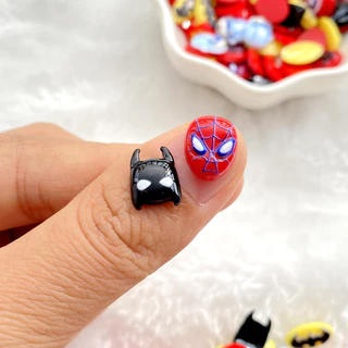 50 ชิ้นผสมเล็บเรซิ่น mini การ์ตูน Shield Charms DIY Craft สําหรับเล็บ 3D ตกแต่งเครื่องประดับ