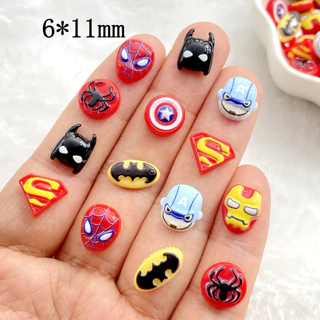 50 ชิ้นผสมเล็บเรซิ่น mini การ์ตูน Shield Charms DIY Craft สําหรับเล็บ 3D ตกแต่งเครื่องประดับ