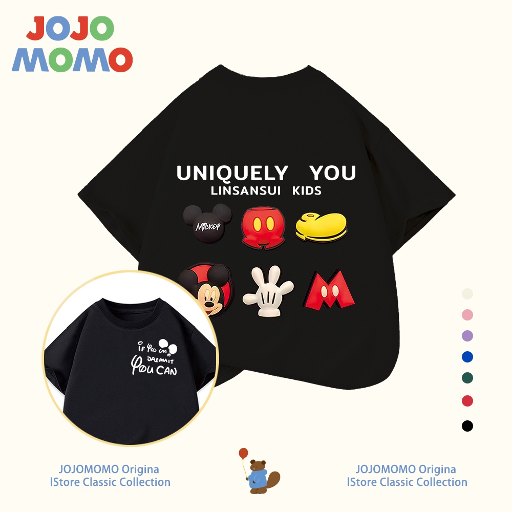 เสื้อยืดเด็กมิกกี้ แขนสั้น ลายน่ารัก ผ้าฝ้ายแท้ 100% นุ่มสบาย ระบายอากาศดี พร้อมส่งจากกรุงเทพฯ 24 ชม