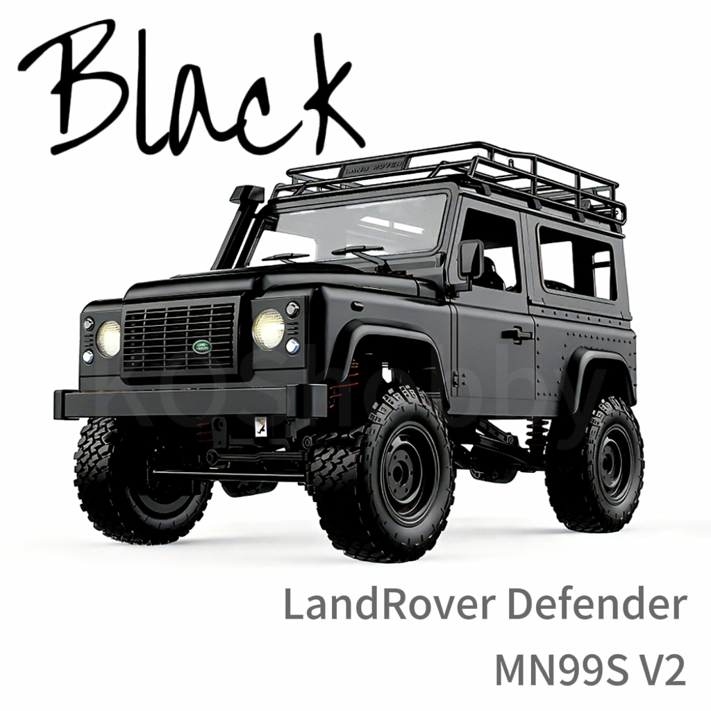 พร้อมสติ๊กเกอร์ฟรีMN รุ่น 1/12 MN99S V2 สีดํา Defender รุ่น Rc รถ MN รุ่น 2.4G RTR RC 4x4 Off-road ป
