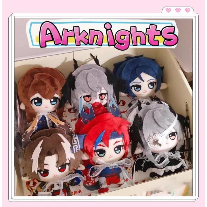 Arknights Zuo Le Logos Exusiai Wishdale Eyjafjalla 10 ซม.อะนิเมะตุ๊กตาจี้พวงกุญแจการ์ตูนรูป Plushies
