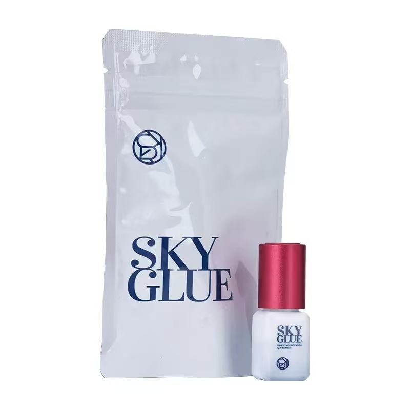 กาวติดขนตาปลอม Sky กาวติดท้องฟ้าดั้งเดิมที่แห้งเร็วและติดทนนาน หมวกสีดํา 1-2s Dry