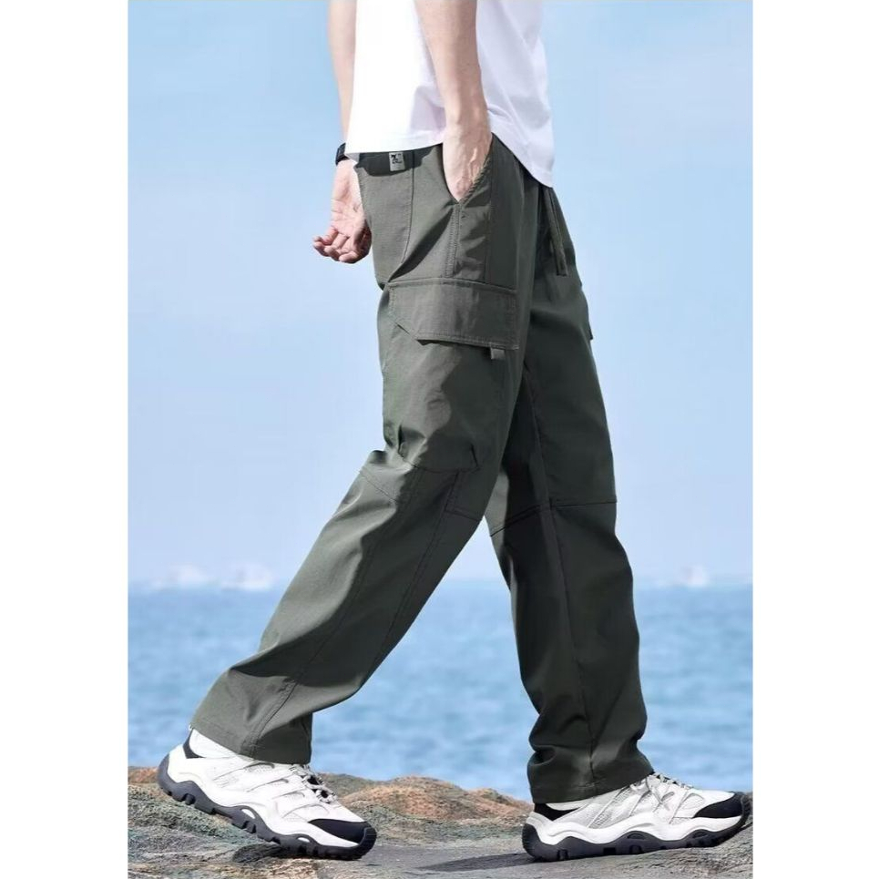 M-4XL กางเกงคาร์โก้สไตล์อเมริกัน กางเกงขากว้าง ทรงหลวม เอวปรับได้สามารถใส่ได้ทั้งผู้หญิงผู้ชาย - รูปที่ 3