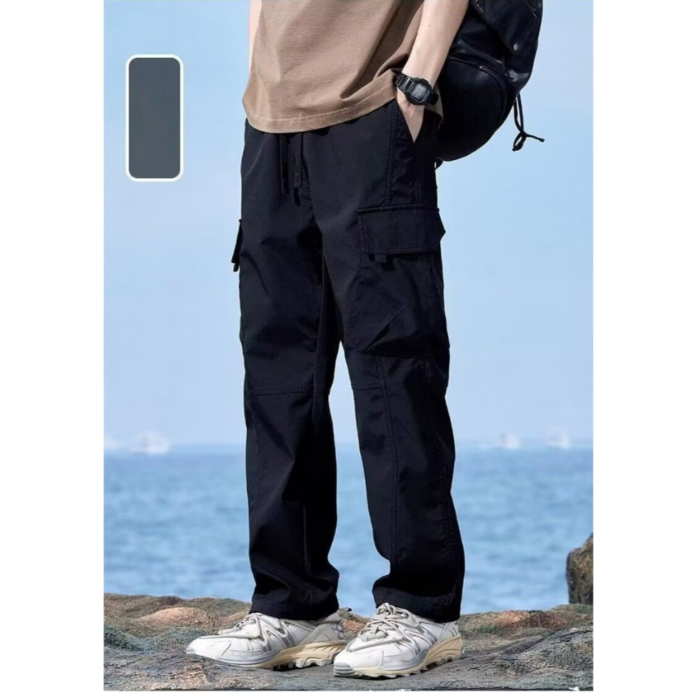 M-4XL กางเกงคาร์โก้สไตล์อเมริกัน กางเกงขากว้าง ทรงหลวม เอวปรับได้สามารถใส่ได้ทั้งผู้หญิงผู้ชาย - รูปที่ 4