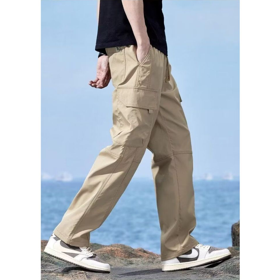 M-4XL กางเกงคาร์โก้สไตล์อเมริกัน กางเกงขากว้าง ทรงหลวม เอวปรับได้สามารถใส่ได้ทั้งผู้หญิงผู้ชาย - รูปที่ 6