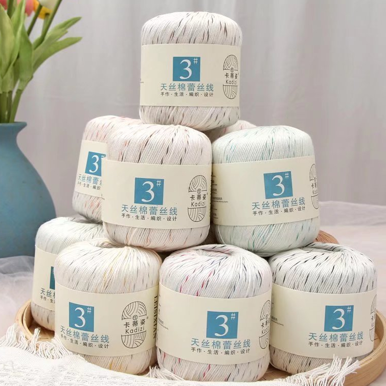 เส้นด้าย 40g เส้นด้ายฝ้ายถักมือ DIY เส้นด้าย [N0.1-48]