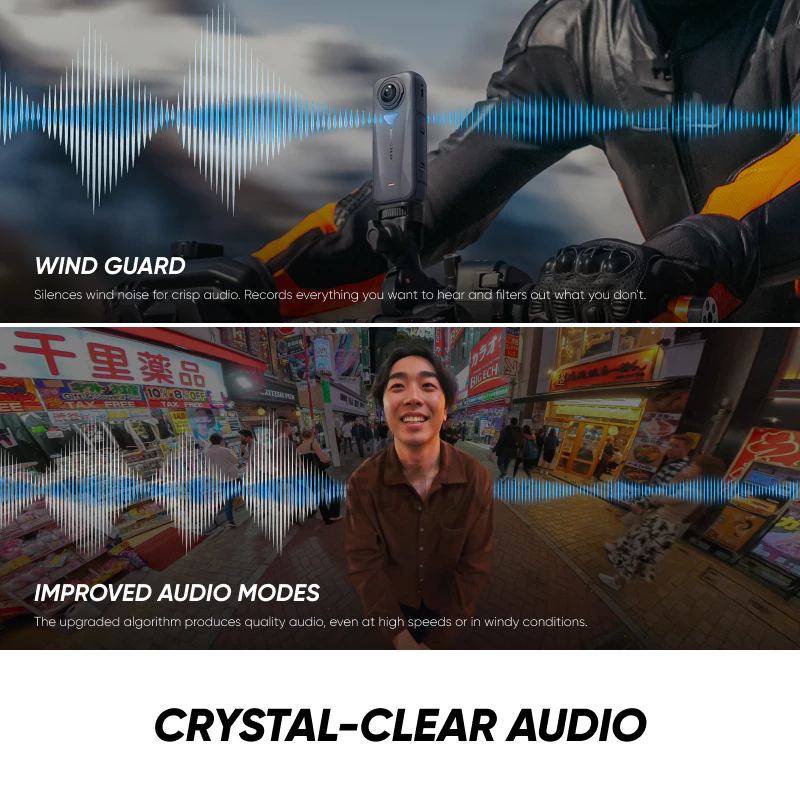 Insta360 X4 Air - น้ําหนักเบา 165g 8K 360 กล้อง, เอฟเฟกต์ไม้เซลฟี่ที่มองไม่เห็น, เลนส์เปลี่ยนได้, Shoot First & Frame Later, การ์ดลมในตัว, FlowState Stabilization, AI-Powered App thumbnail 10