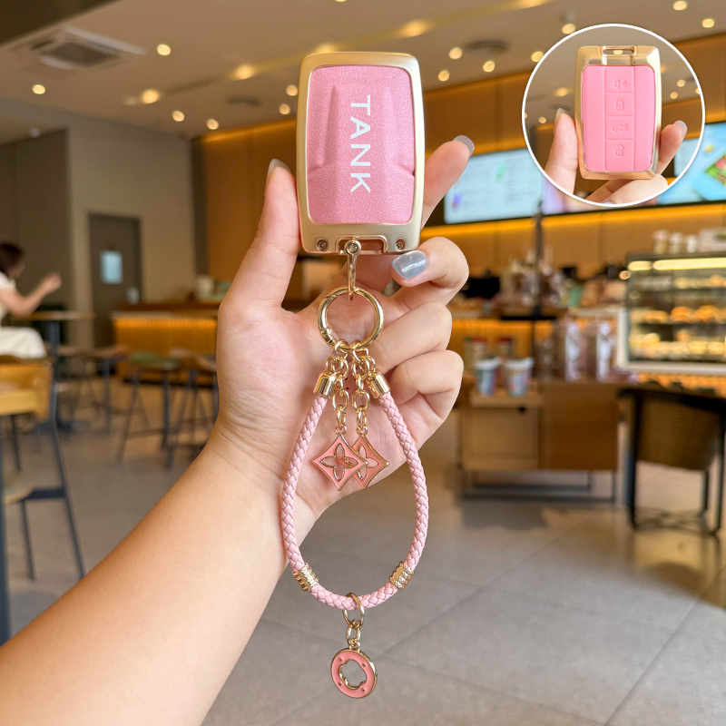 เคสกุญแจรีโมตรถยนต์ สําหรับ Great Wall GWM WEY TANK 300 500 Tank300 Tank500 2021 ของแต่งรถยนต์ พวงกุ