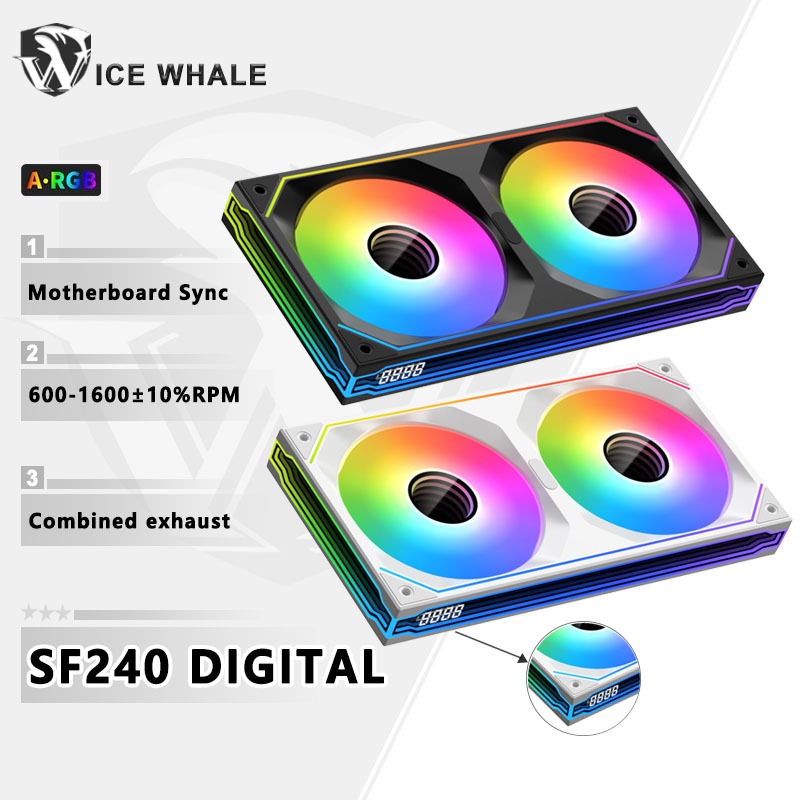 XIGMATEK SF240 DIGITAL ARGB PC กรณีพัดลม Infinity Mirror เมนบอร์ด Sync 4PIN PWM CPU Cooler พัดลม ven