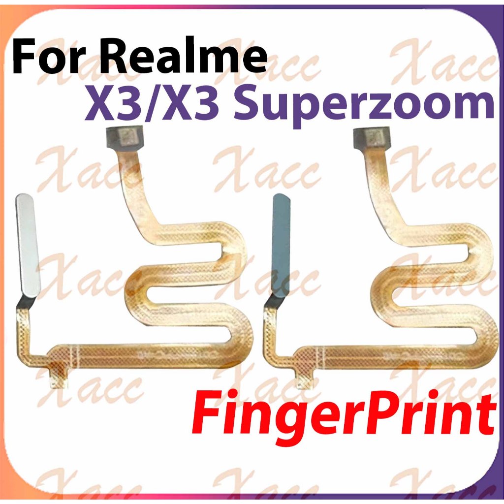 สําหรับ Realme X3 / X3 / X50 / X50M Superzoom RMX2086 ปุ่มไฟ Flex Cable ON OFF Switch พร้อมลายนิ้วมือ Touch ID Sensor โทรศัพท์อะไหล่ติดตั้ง