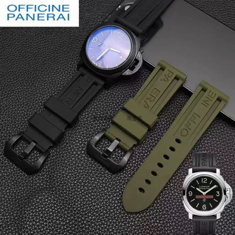 สายยางเรซินสำหรับนาฬิกา Panerai - กันน้ำได้สมบูรณ์ 22/24/26mm เหมาะกับ PAM111, PAM441