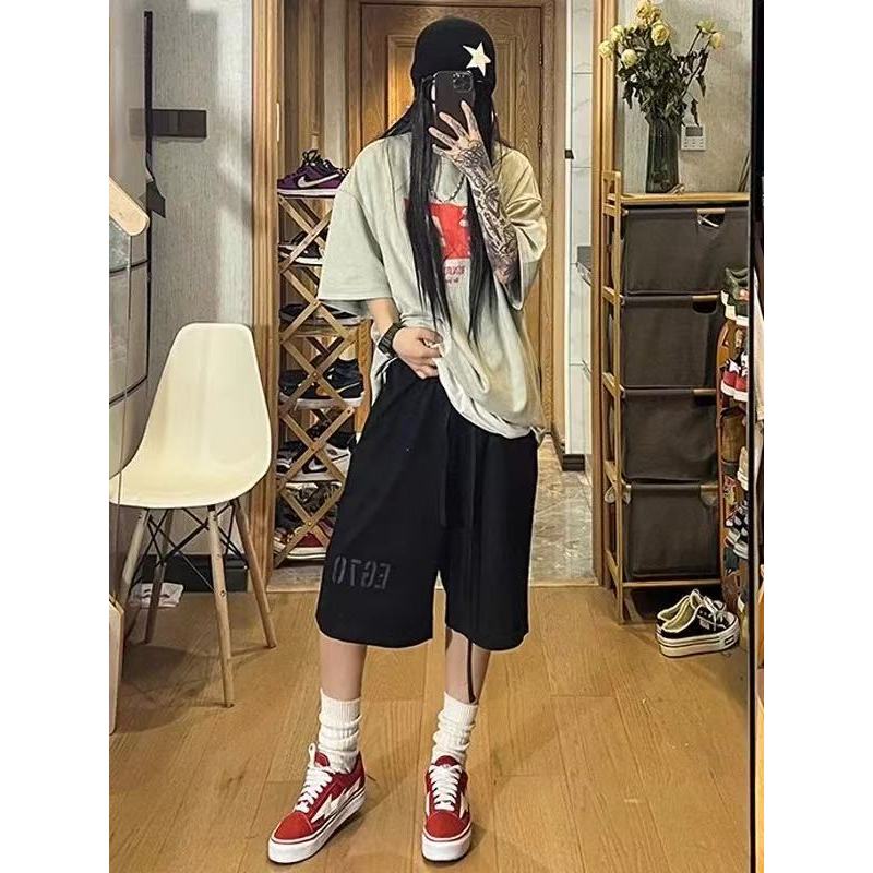 [Speed Fashion Sports Trend Collection Store] Loose Half Pants Plus Size M-8XL เวอร์ชั่นเกาหลี Fashi