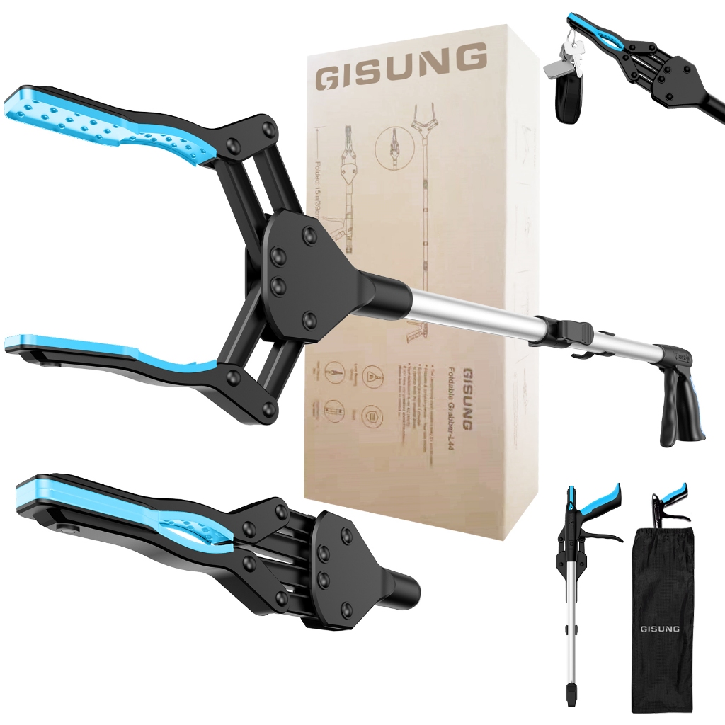Grabber Reacher Tool Heavy Duty, Grabbers พับได้ 30 นิ้วสําหรับผู้สูงอายุพร้อมขากรรไกรกันลื่นแบบหมุนได้อัพเกรด, แม่เหล็กแรง, เครื่องมือ Assist ที่ทนทาน