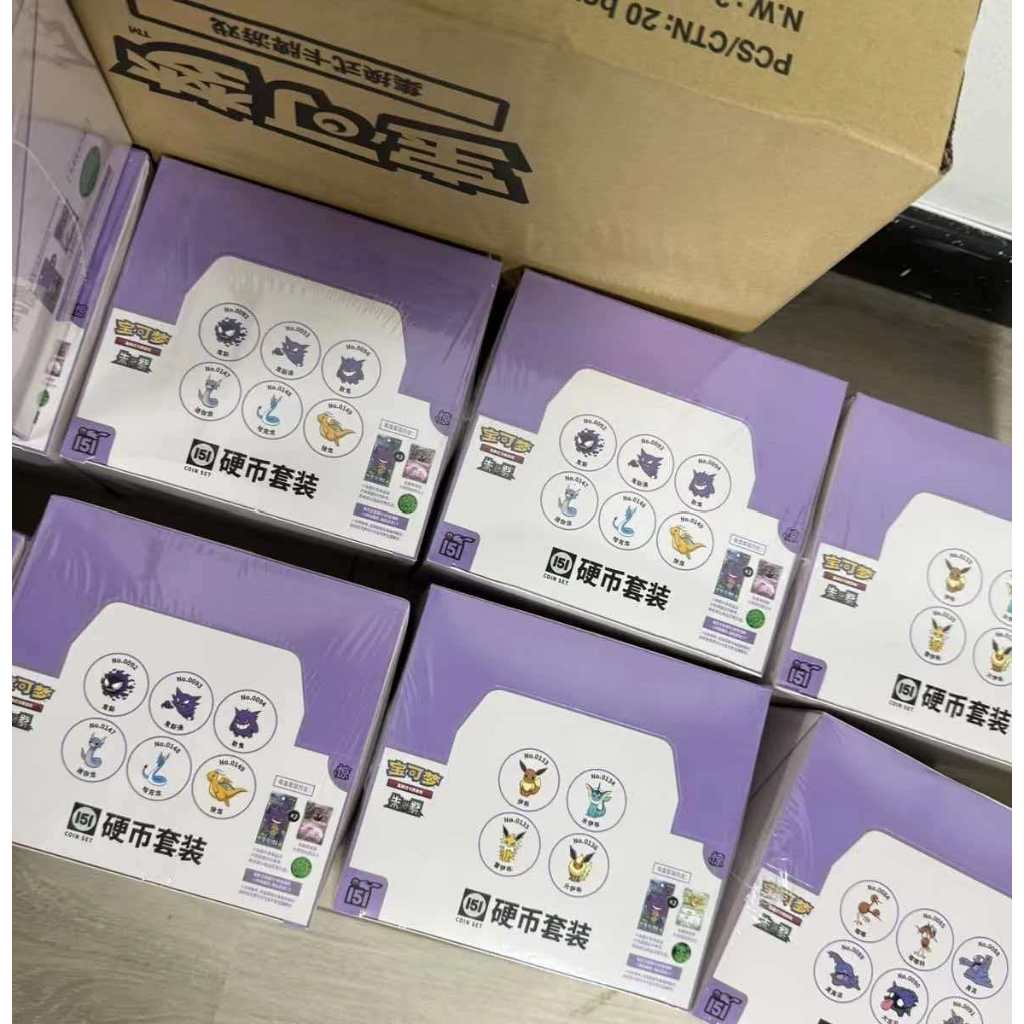 HOT Chinese Pokemon TCG Collection 151C 3.0 Jing Booster Coin Coin Coin coins Collection Set Carton 