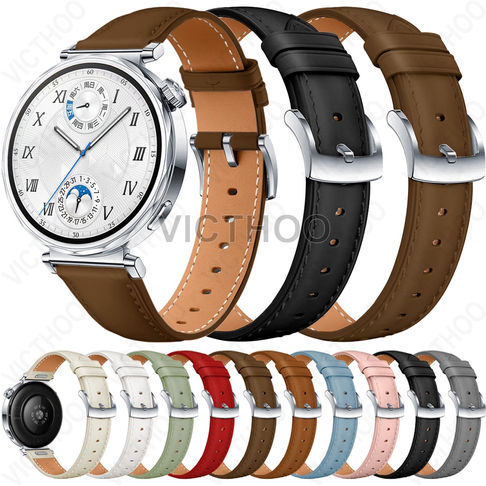 สายหนังเปลี่ยนสายรัดนาฬิกาอุปกรณ์เสริมสำหรับ Huawei Watch GT6 41mm / GT5 41mm / GT4 41mm / GT5 Pro 4