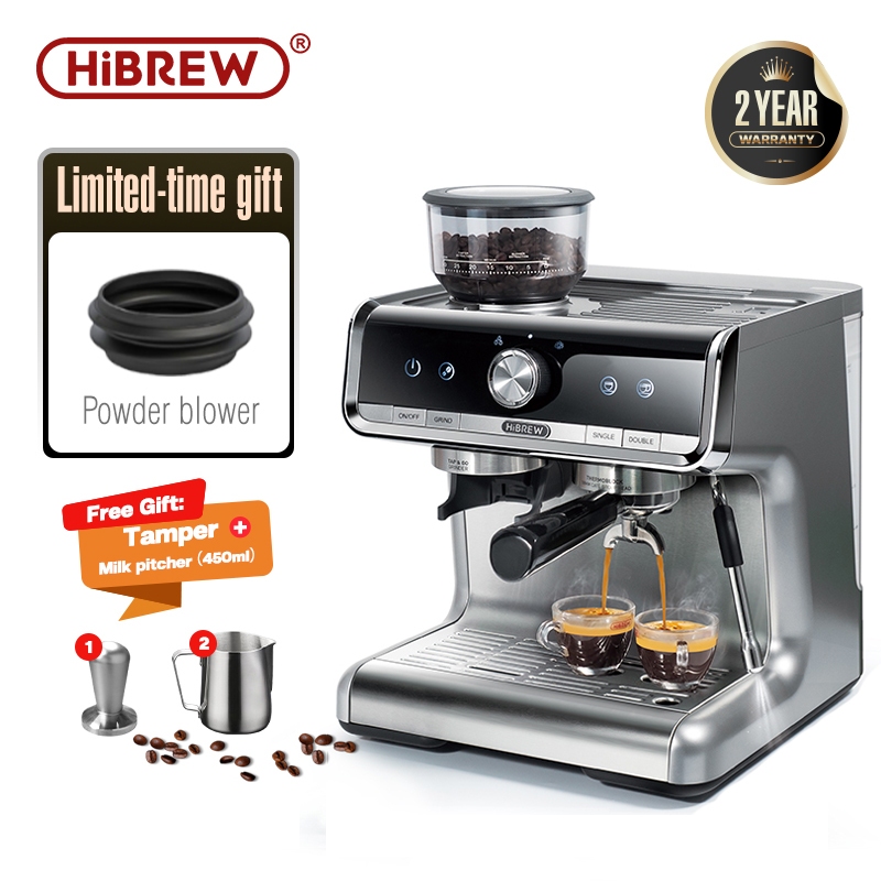 HiBREW H7 เครื่องชงกาแฟ Barista Pro 20Bar Bean to Espresso Cafetera เครื่องชงกาแฟระดับเชิงพาณิชย์