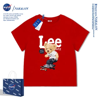 NASA เสื้อยืดเด็กแขนสั้น ผ้า cotton 100% เสื้อเด็กผู้ชาย ลายการ์ตูนแฟชั่น ระบายอากาศดี นุ่มสบาย ทรงหลวม