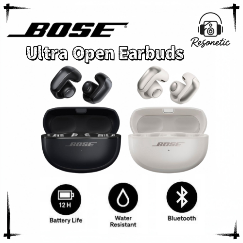 Bose Ultra Open Earbuds - ดีไซน์เปิดหูสําหรับออกกําลังกายและทํางาน | การเล่น 19.5H | AI เคลียร์คอล