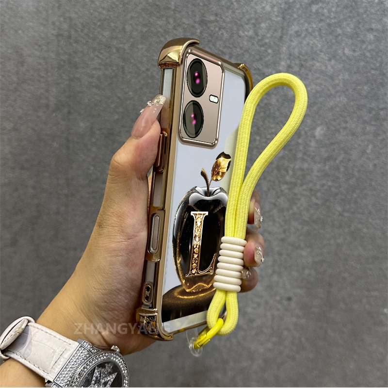 กรณีสําหรับ vivo Y22S Y22 ขั้นสูงเคลือบด้วยไฟฟ้าป้องกันการตกเคสโทรศัพท์ TPU ความงามและสร้างสรรค์การอ