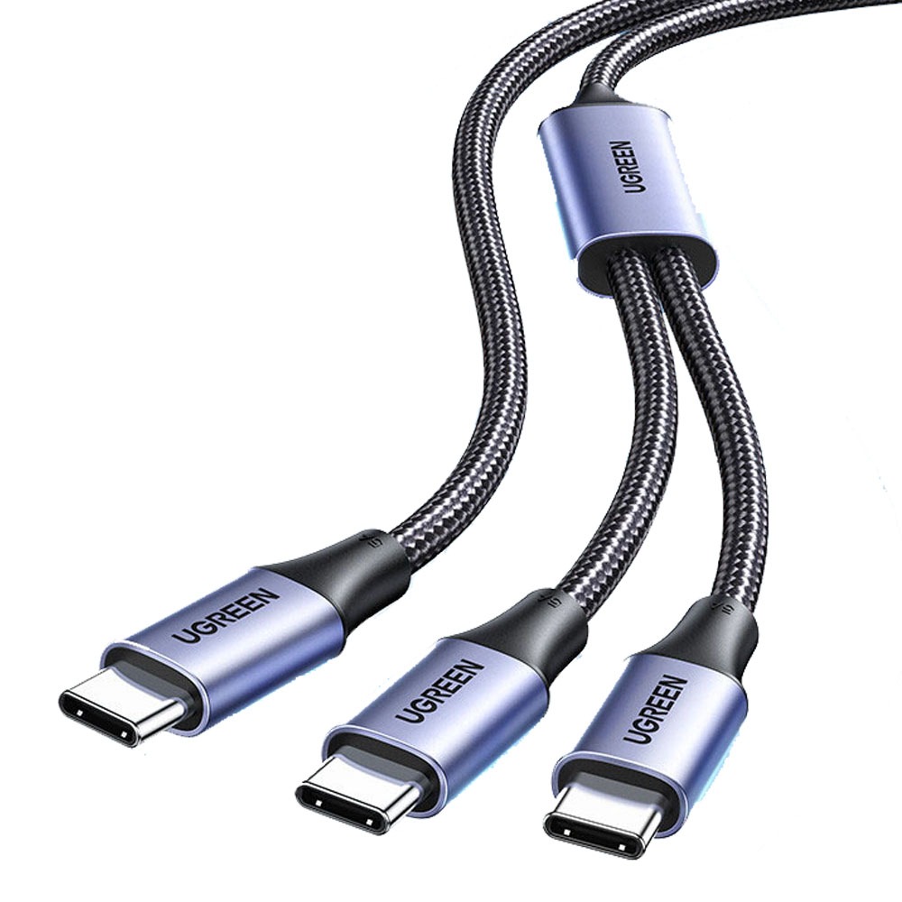 KKBANK By UGREEN 1.5M 100W Cable 2-in-1 Type C Cable สายชาร์จเร็ว
