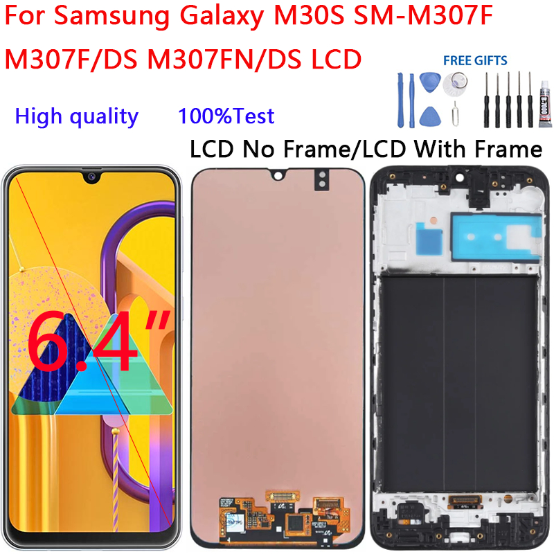 สําหรับ Samsung Galaxy M30S SM-M307F M307F/DS M307FN/DS จอแสดงผล LCD Touch Screen Digitizer Assembly