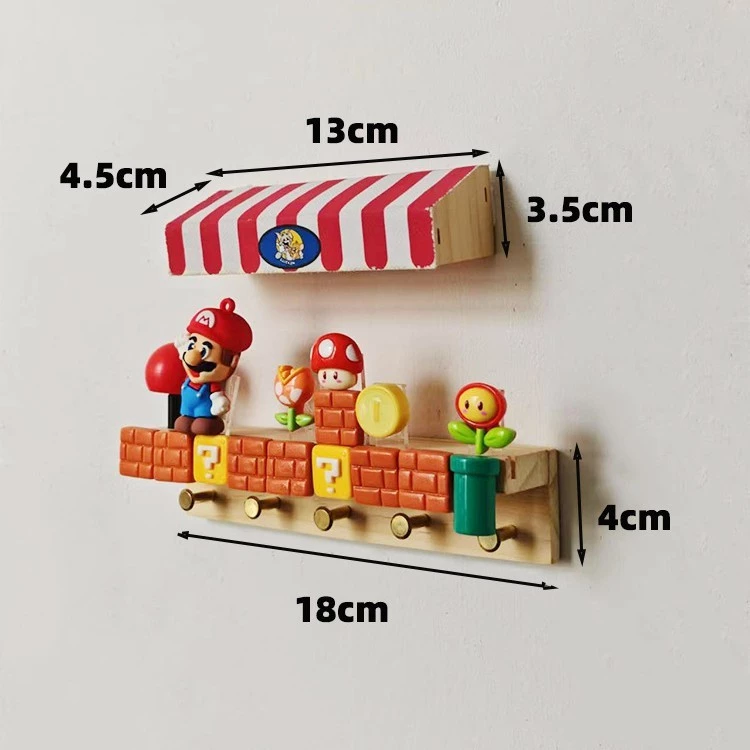 Mario ตกแต่งทางเข้าที่เก็บกุญแจตะขอแขวนผนังมาริโอผนังตะขอแม่เหล็กประตูทางเข้าจัดเก็บใหม่ thumbnail 9
