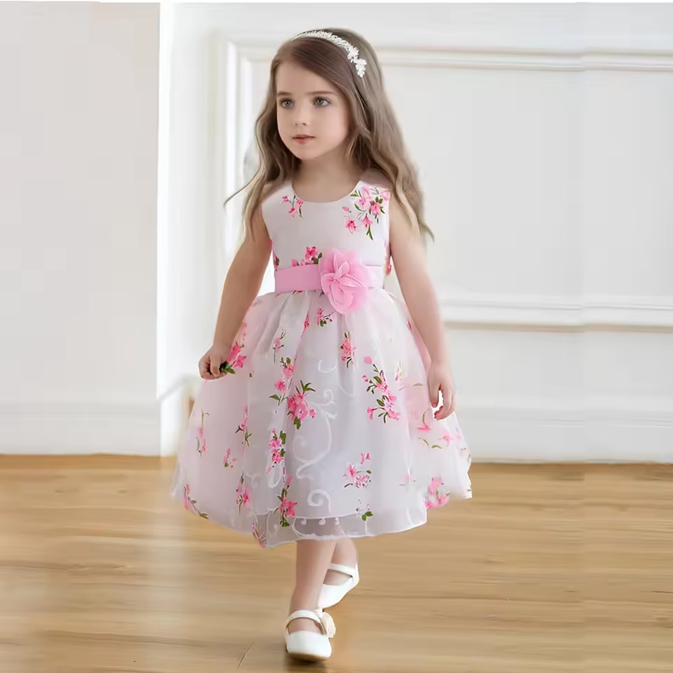 ชุดเดรสเด็กผู้หญิงวันเกิด Baju Raya เด็กสาวชุดเด็กสาวชุดเสื้อผ้าชุดเจ้าหญิงทารกแรกเกิดวันเกิดครั้งแรก