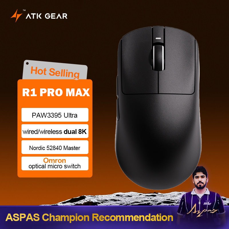 ATK VXE เมาส์เล่นเกมไร้สาย Dragonfly R1 น้ําหนักเบา 2.4G/บลูทูธ/แบบมีสาย/3 โหมด