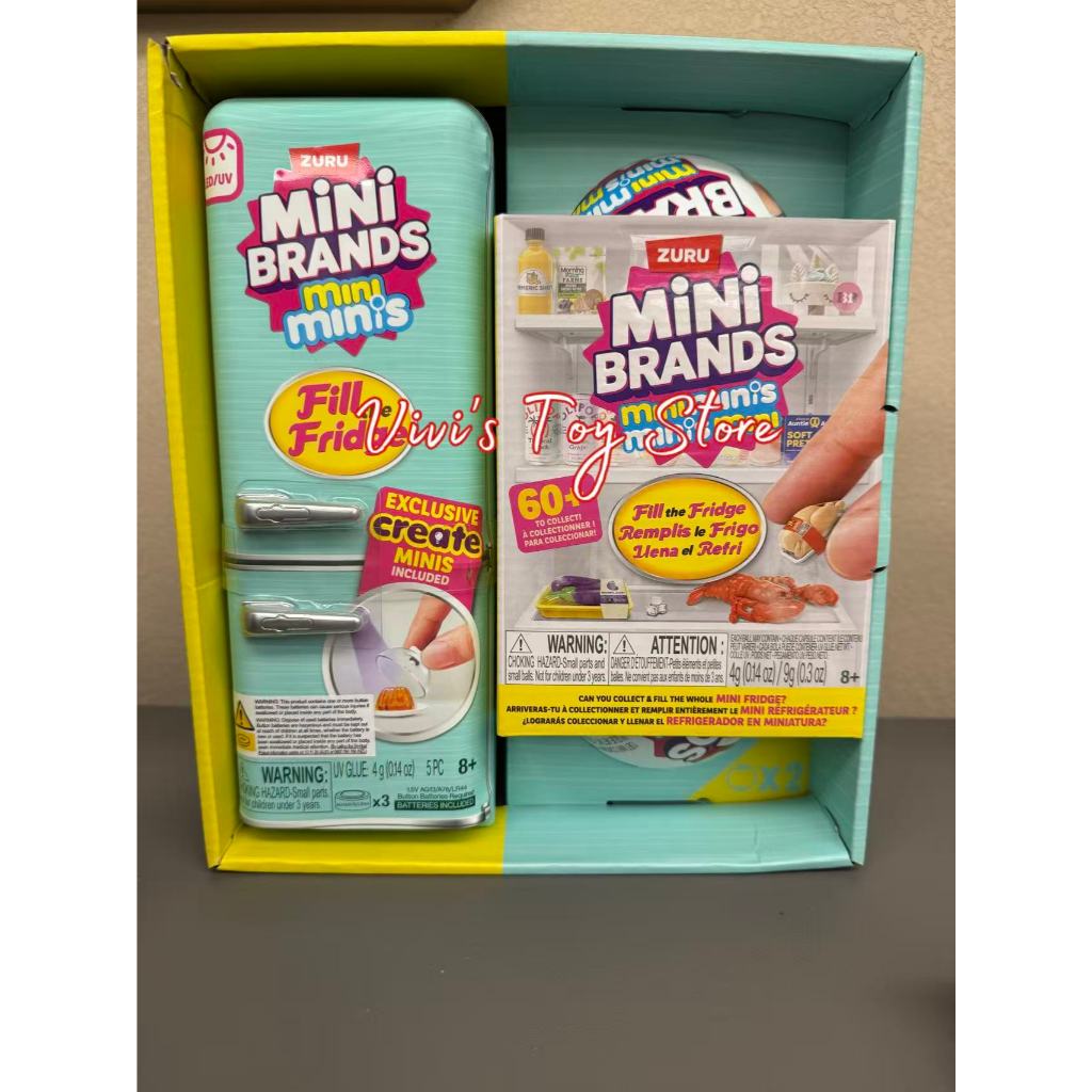 {{Vivi toys}} **new arrive** Zuru mini refrigerator mini toy blind box set play house mini refrigera