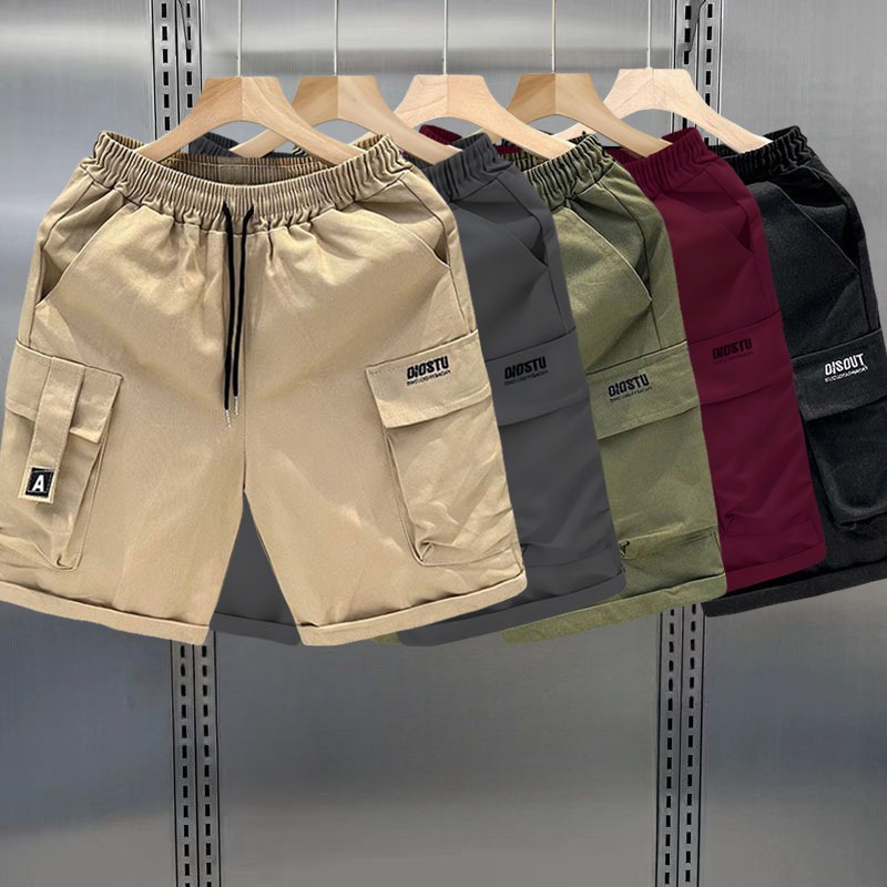 กางเกงขาสั้นผู้ชาย All-Match สไตล์เรียบง่าย ทรงกระชับสำหรับไซส์ M-5XL