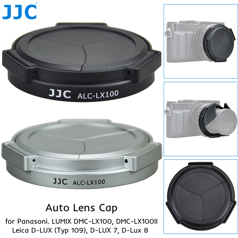 JJC ฝาครอบเลนส์อัตโนมัติสําหรับ LUMIX L10 LX100 LX100II LX100 LX100 II LEICA D-LUX 8 DLUX8 D-Lux 7 DLUX7 D-LUX Typ 109 กล้อง, เลนส์อัตโนมัติฝาครอบป้องกัน