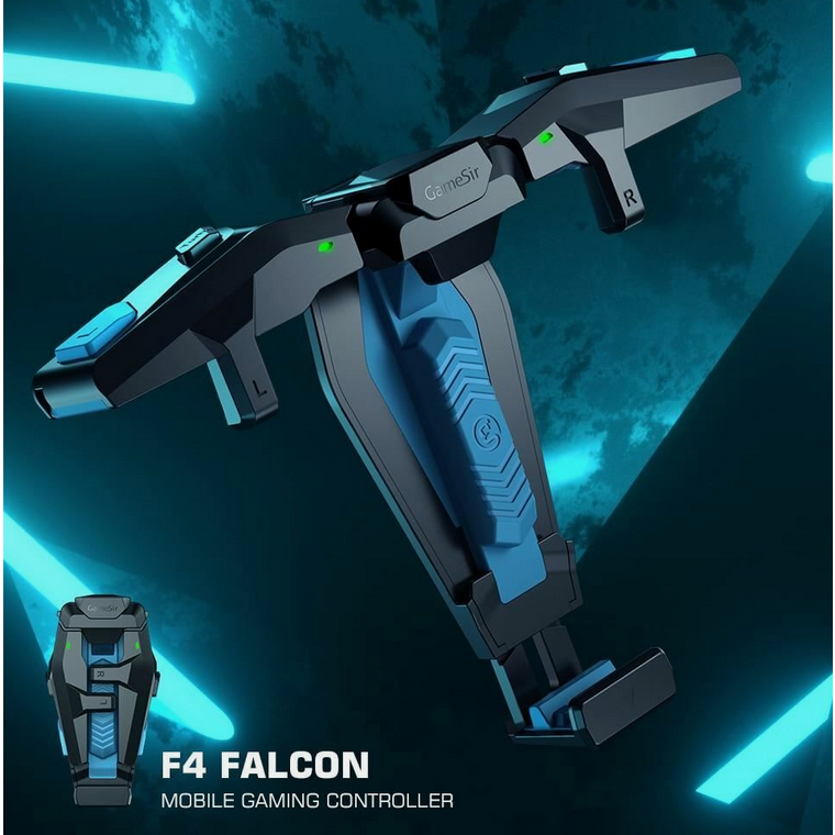 F4 Falcon คอนโทรลเลอร์สําหรับเล่นเกมมือถือ Pubg Gamepad Grip สําหรับ Android / iOS iPhone