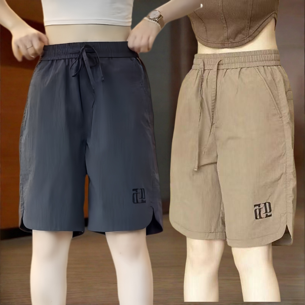 สาว อ้วน พลัสไซส์ ✨กางเกงขาสั้น ผญ🌸กางเกงขาสั้นเอวสูงสีดำสไตล์เกาหลีสำหรับผู้หญิง