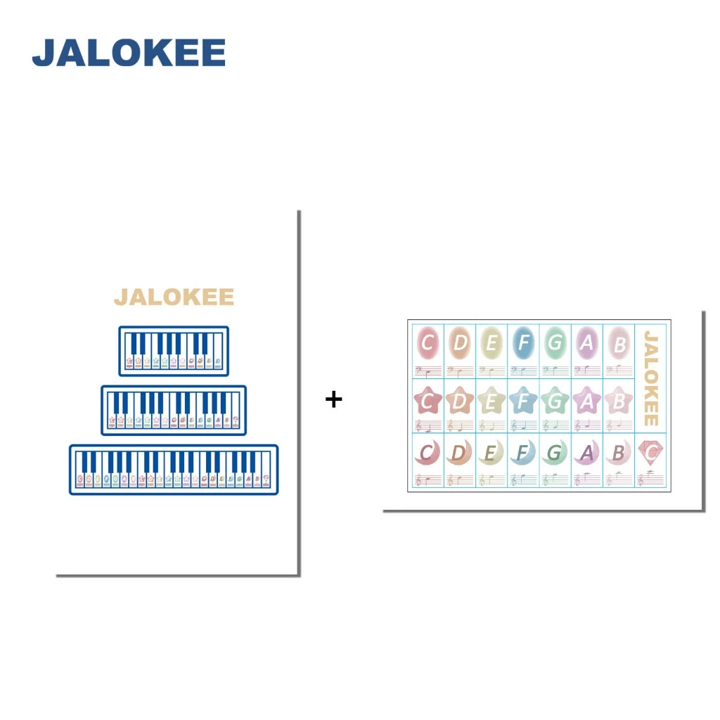 JALOKEE สติ๊กเกอร์เพลงและกุญแจแผ่นเปียโนสําหรับเด็ก