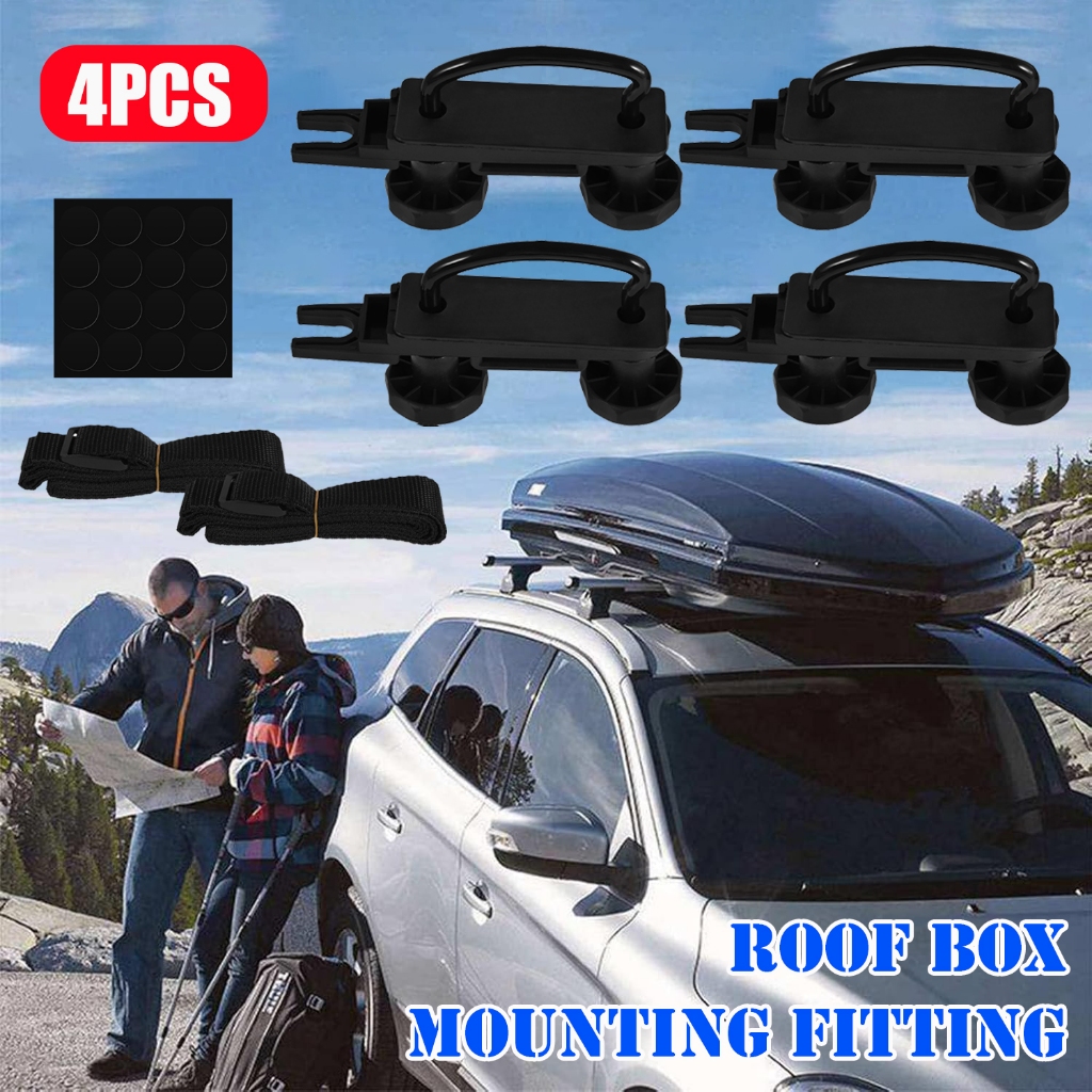 ชุดแคลมป์ยึดหลังคารถยนต์ ทนทาน ชุดอุปกรณ์ติดตั้งกล่องหลังคารถ สำหรับรถยนต์ rack ยึกแร็ค ราวหลังคา Ro