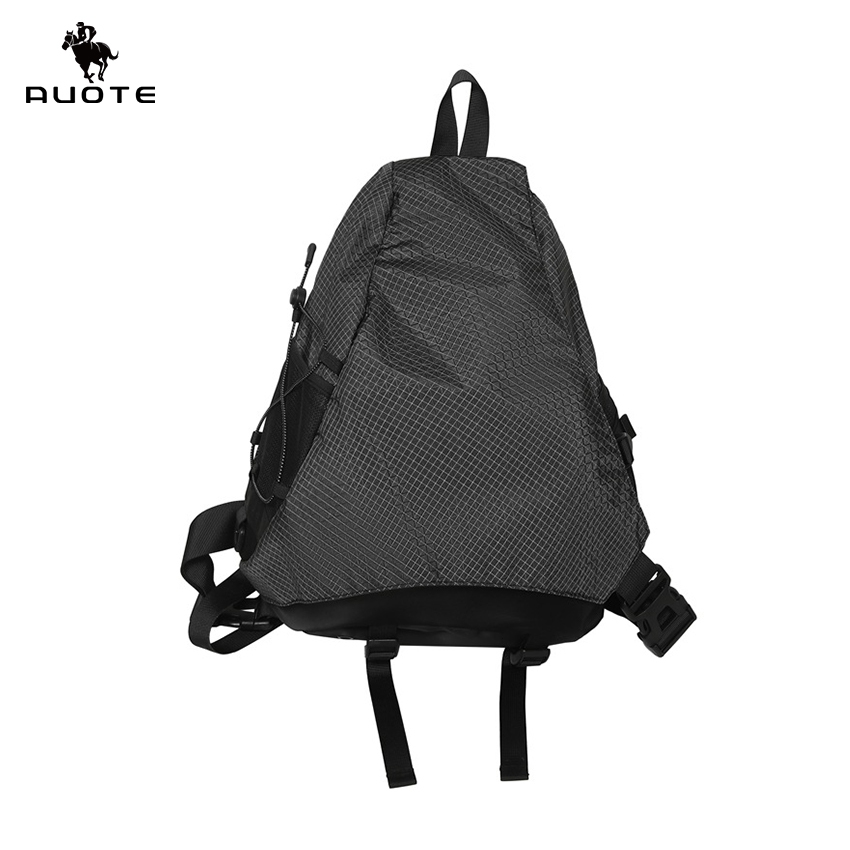 AUOTE chest bag large capacity casual lightweight waterproof bow-tie crossbody bag unisex for sports fitness camping hiking outdoors