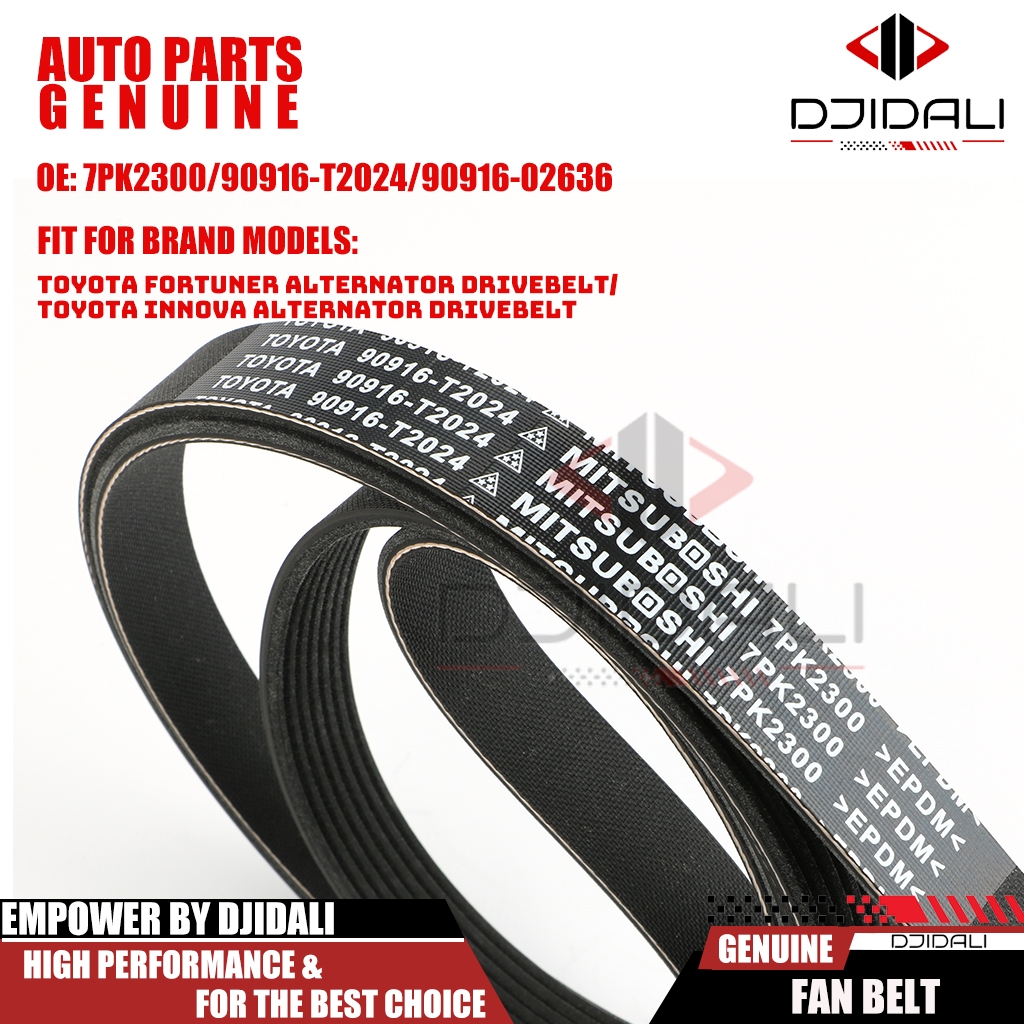 สายพานไดร์ฟเบลด สําหรับ Toyota Fortuner Alternator 7PK2300 90916-T2024 90916-02636