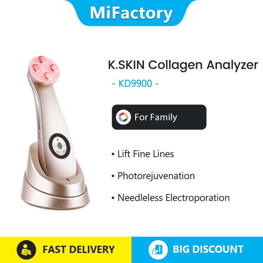 K.SKIN RF เครื่องวิเคราะห์คอลลาเจน KD9900 Lift Fine Lines Photorejuvenation Face ความถี่วิทยุความงาม