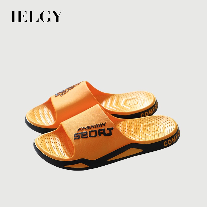 IELGY ผู้ชายนุ่มกีฬาลมลื่นบ้านสบายๆห้องน้ําอาบน้ํารองเท้าแตะ