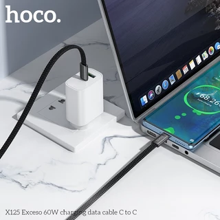 hoco. X125 สายชาร์จไนล่อนเร็ว 60W รองรับ PD ชาร์จเร็ว เข้ากันได้ TypeC/Li รับประกัน 1 ปี
