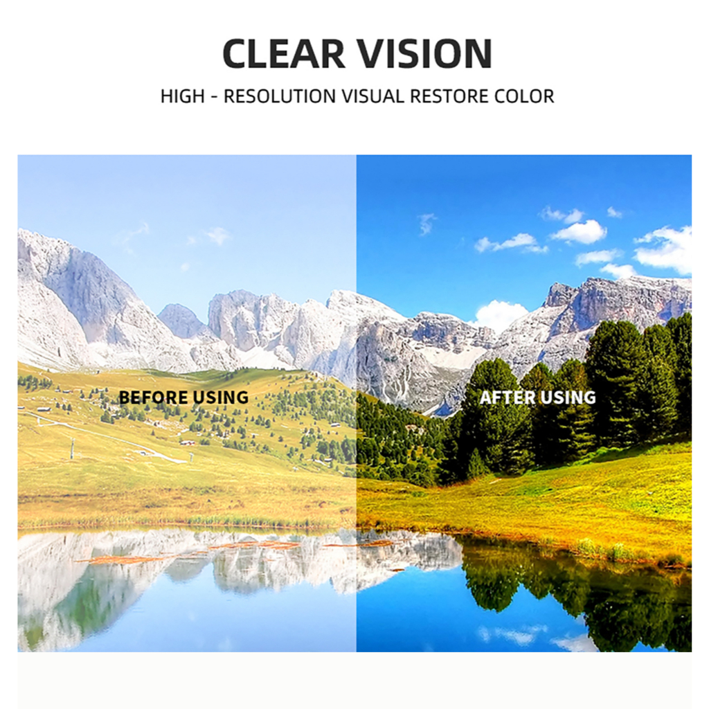 KAROS แว่นตากันแดดโพลาไรซ์สำหรับผู้ชาย ออกแบบมาเพื่อกีฬากลางแจ้ง ป้องกันแสงUV400 เหมาะสำหรับการตกปลาและขับรถ - รูปที่ 6