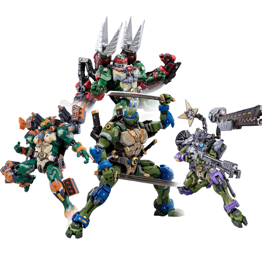 HIPLAY HEATBOYS Mecha Alloy Armor TMNT-Leonardo/Raphael/Michelangelo/Datello Action Figure