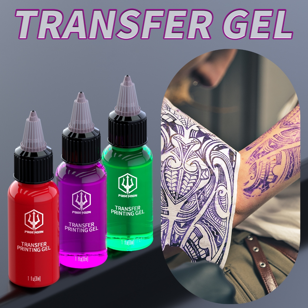 POSEIDON Tattoo Transfer Gel 30ml - Professional Tattoo Stencil Magic Gel for Easy Transfer with Fru
